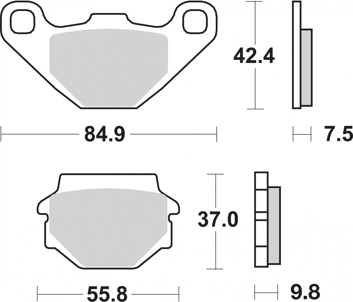135HF BRAKE PADS ORGANIC