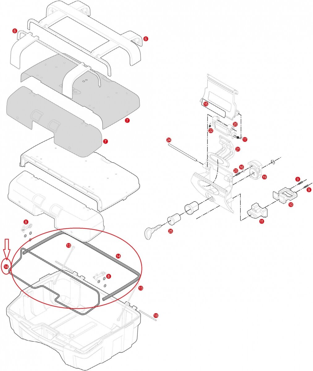 Z2072R-RUBBER SEAL FOR TRK33N/TRK46N