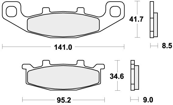 597HF BRAKE PADS ORGANIC