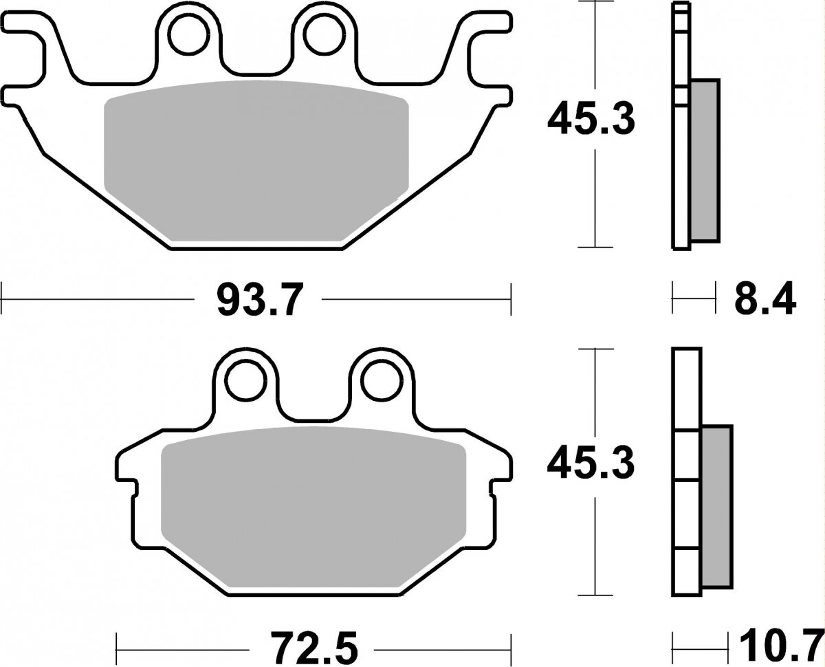 930H.CT BRAKE PADS ORGANIC