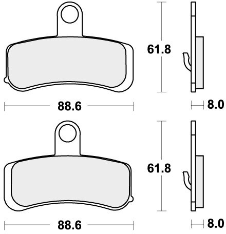 853H.CT BRAKE PADS ORGANIC