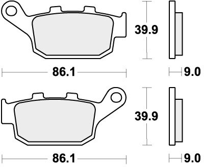 881RQ BRAKE PADS ORGANIC RACING