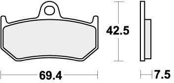763RQ BRAKE PADS ORGANIC RACING