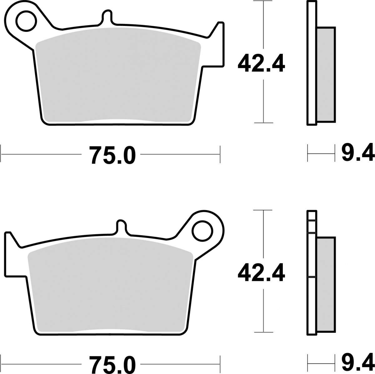 998HF BRAKE PADS ORGANIC