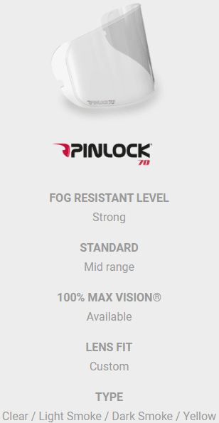 Schuberth Pinlock lens 70 C4