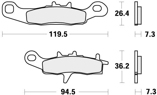 726SI BRAKE PADS SINTER
