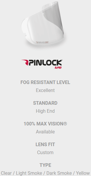 Schuberth Pinlock 120 lens C3/C3 Pro/S2/E1 (small)