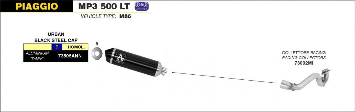 RACE-TECH ALUMINIUM DARK WITH DARK END CAP