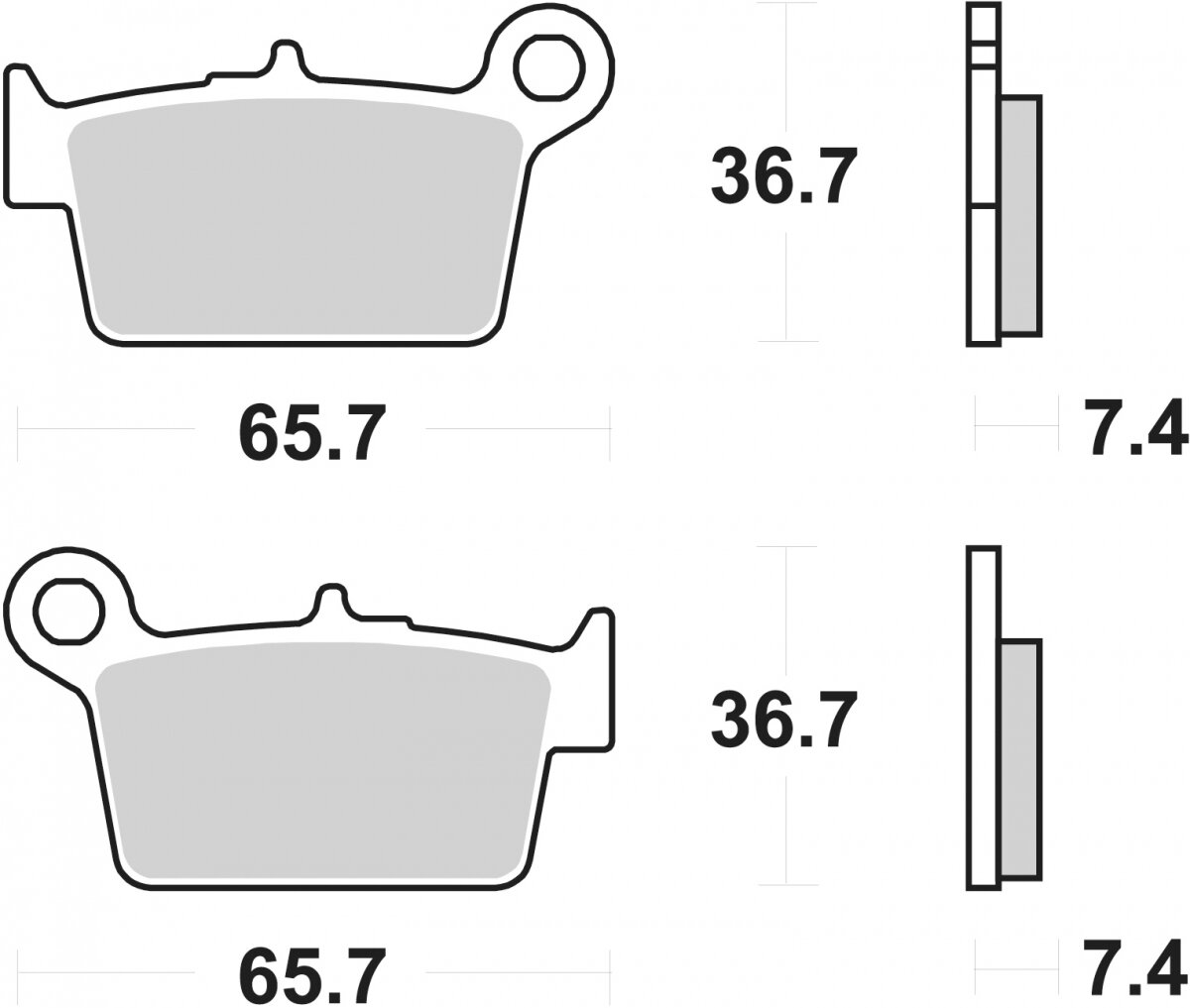 199HF BRAKE PADS ORGANIC