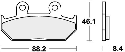 600HF BRAKE PADS ORGANIC