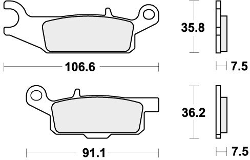 849RSI BRAKE PADS SINTER RACING