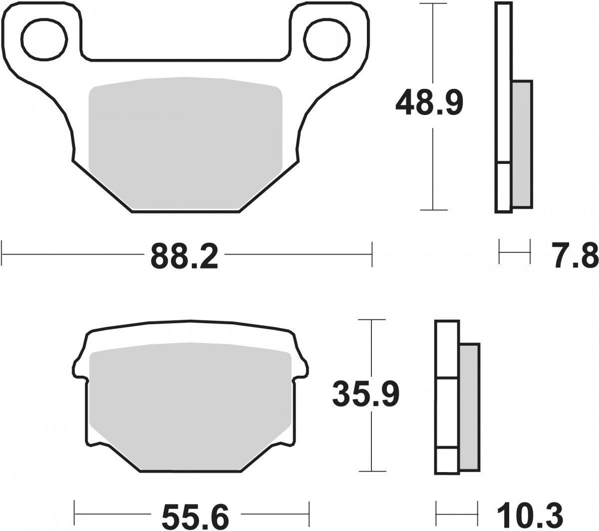 203CT BRAKE PADS ORGANIC