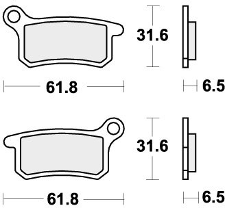 783CS BRAKE PAD CARBON OFFROAD