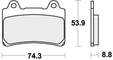 613HF BRAKE PADS ORGANIC