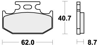 632HF BRAKE PADS ORGANIC