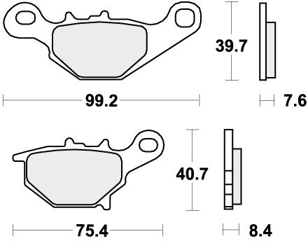 820RSI BRAKE PADS SINTER RACING