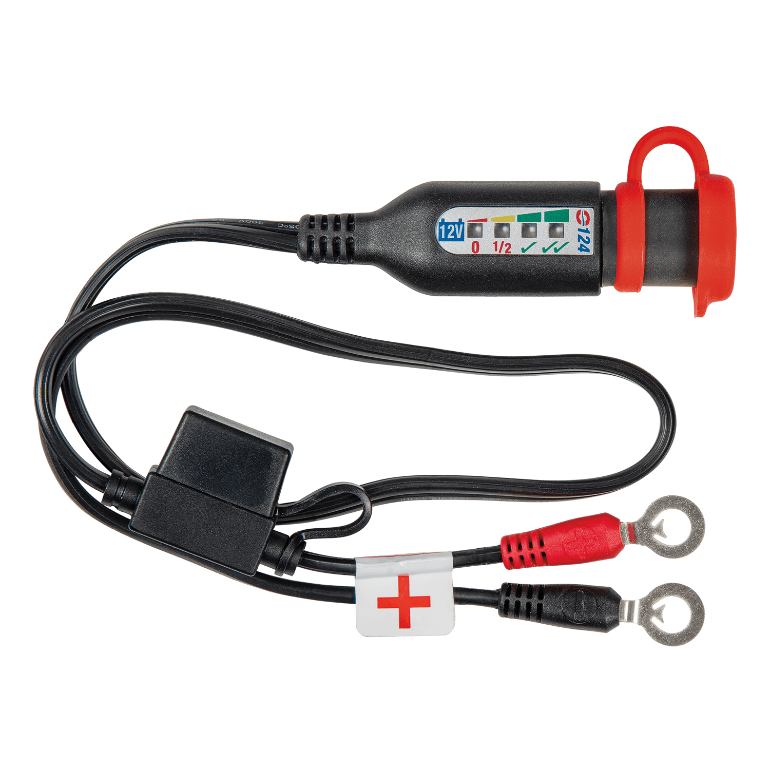 Optimate O124, accu aansluiting LED