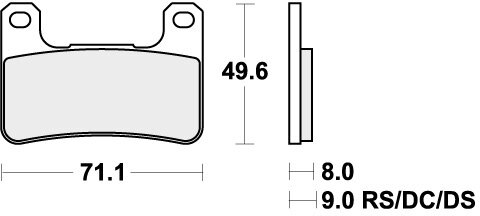 806DS-2 BRAKE PADS SINTER RACING