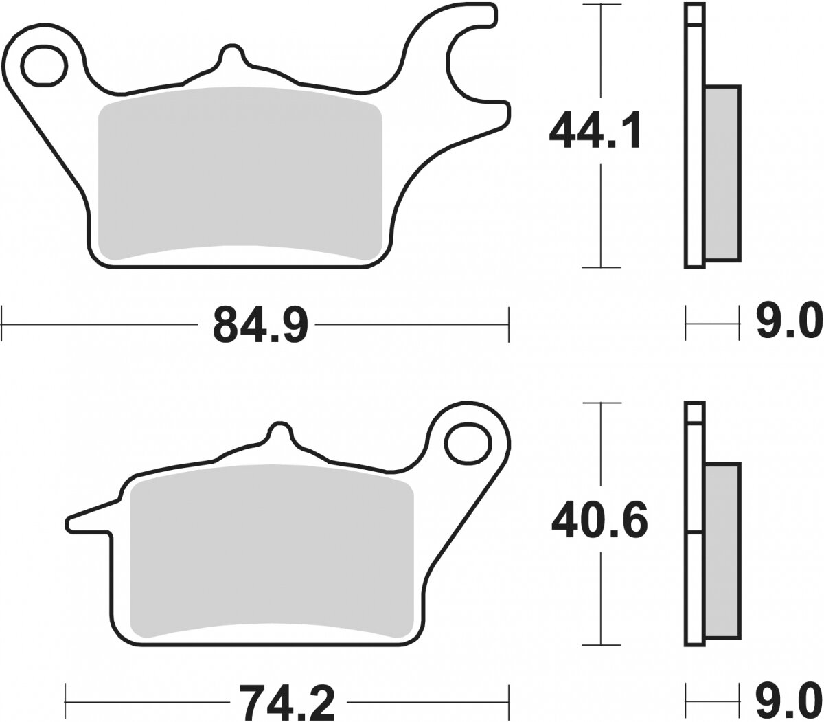 222CT BRAKE PADS ORGANIC