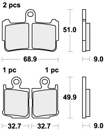 869HS BRAKE PADS SINTER