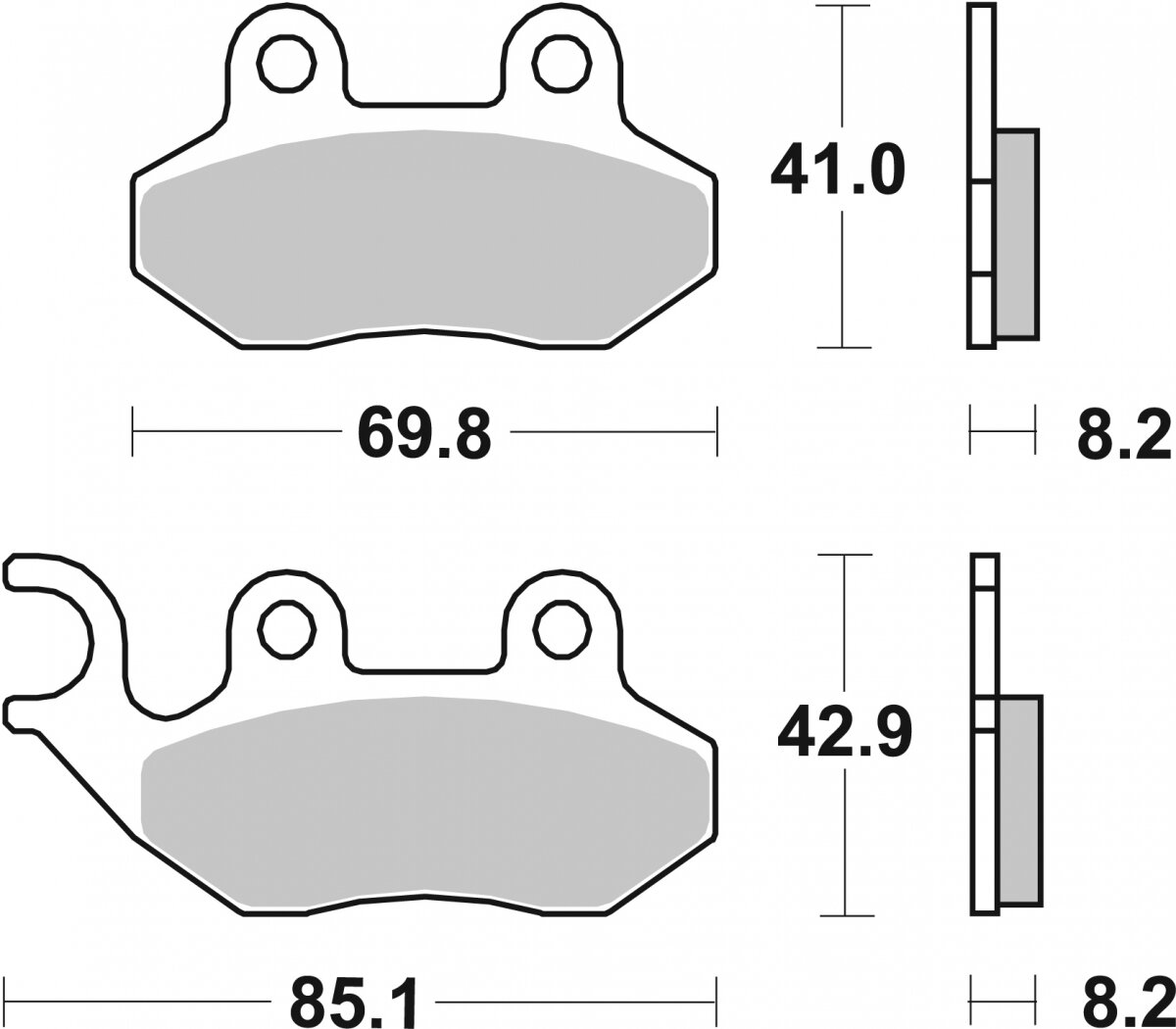708HF BRAKE PADS ORGANIC
