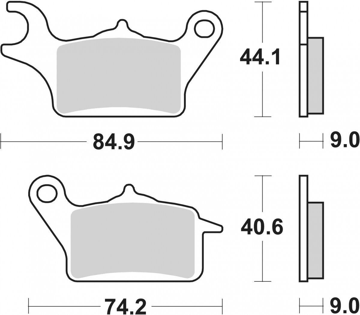 223HF BRAKE PADS ORGANIC