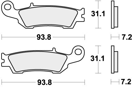 840CS BRAKE PADS ORGANIC