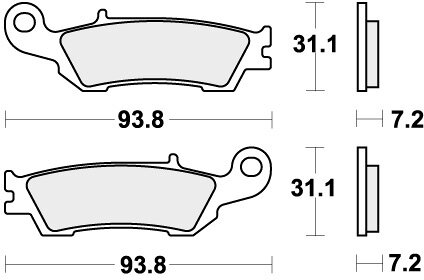 840CS BRAKE PADS ORGANIC