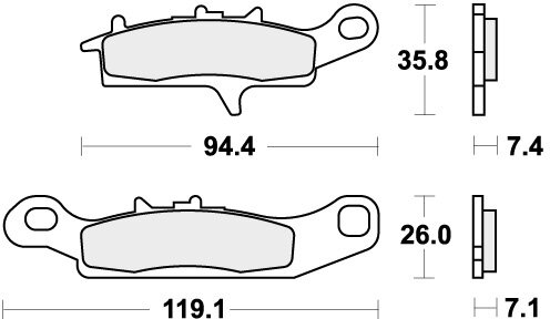 801RSI BRAKE PADS SINTER RACING