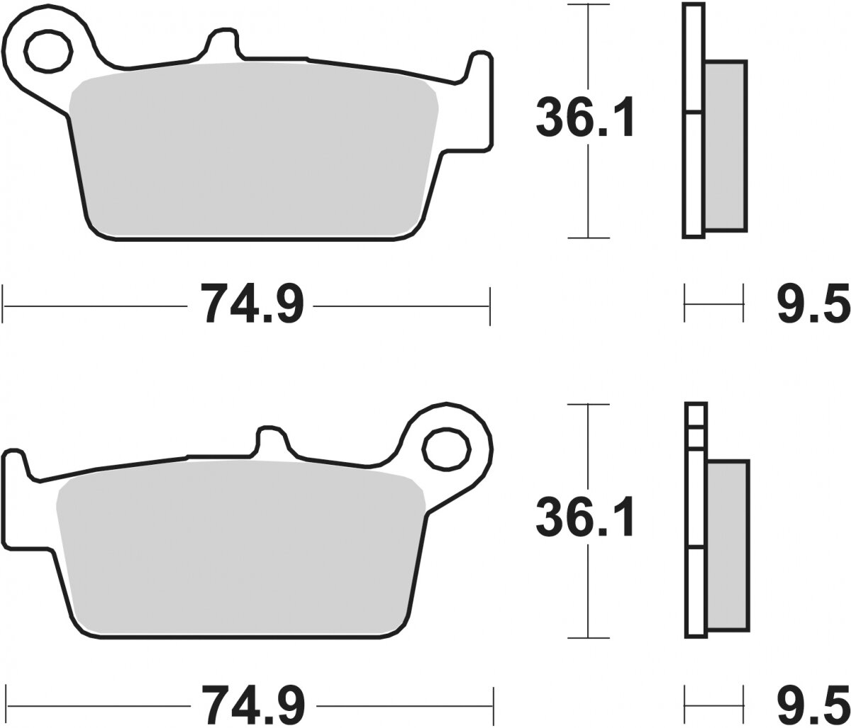 144HF BRAKE PADS ORGANIC
