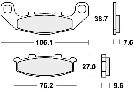 615HF BRAKE PADS ORGANIC