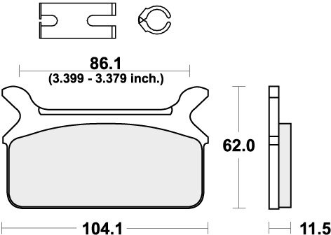 668H.HF BRAKE PADS ORGANIC