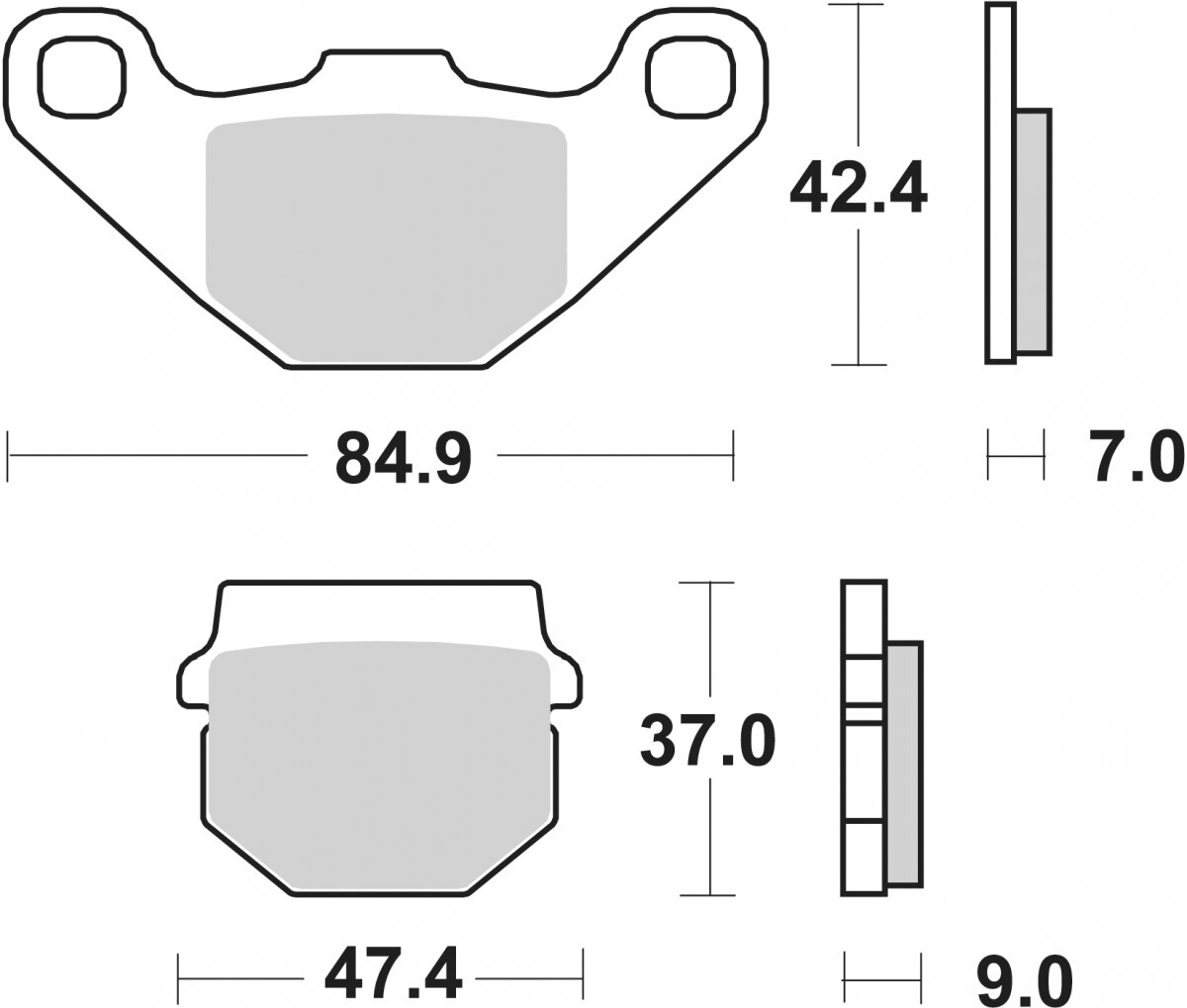 101HF BRAKE PADS ORGANIC