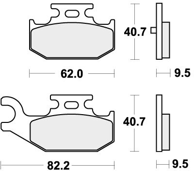816RSI BRAKE PADS SINTER RACING