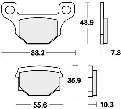585HF BRAKE PADS ORGANIC