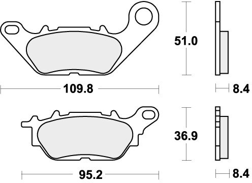 858HF BRAKE PADS ORGANIC