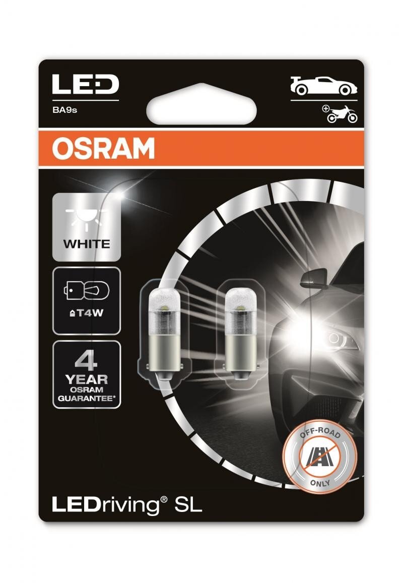 12V 0,8W T4W BA9S LEDRIVING SL WHITE 6000K