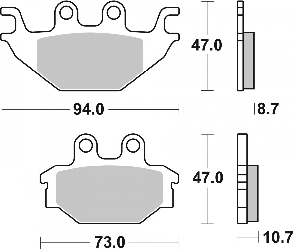 810CS BRAKE PAD CARBON OFFROAD