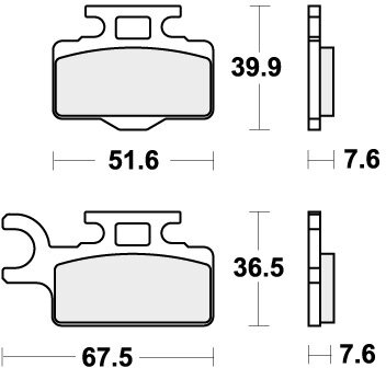 752CS BRAKE PADS ORGANIC