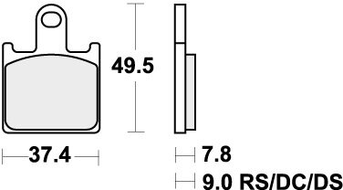 838RST BRAKE PADS SINTER SPORT