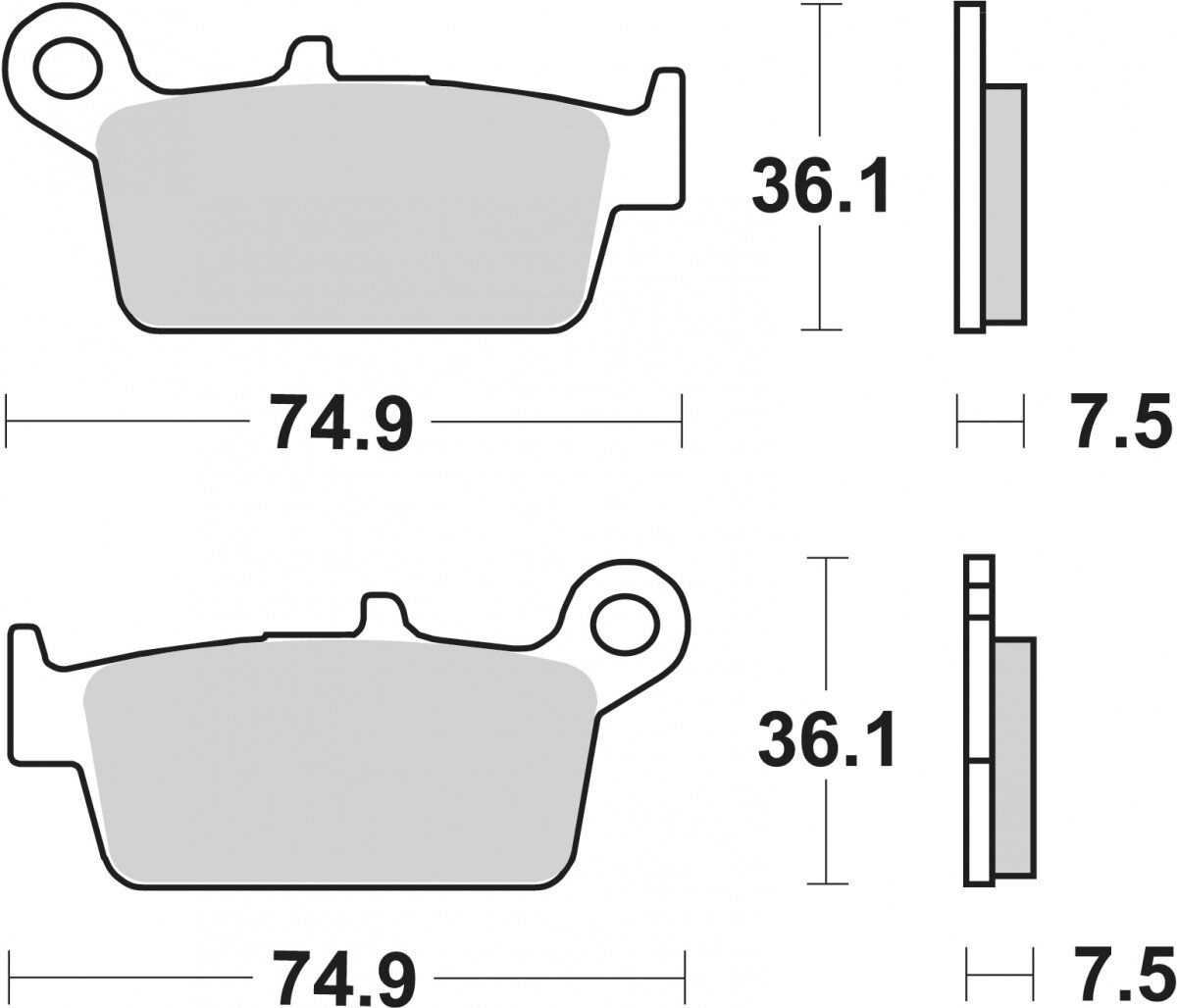 116HF BRAKE PADS ORGANIC