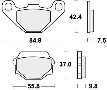 586HF BRAKE PADS ORGANIC