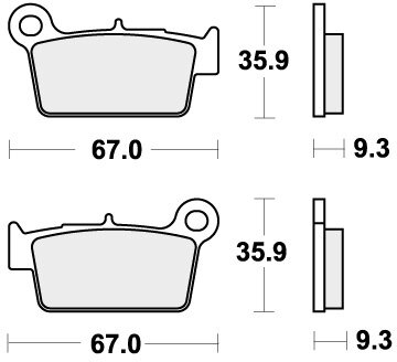 790CS BRAKE PADS ORGANIC