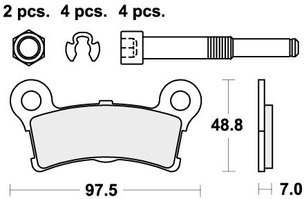 904H.LS BRAKE PADS SINTER