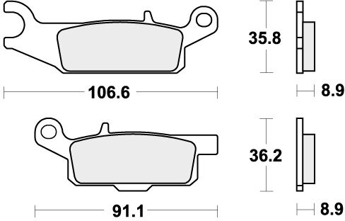 851RSI BRAKE PADS SINTER RACING