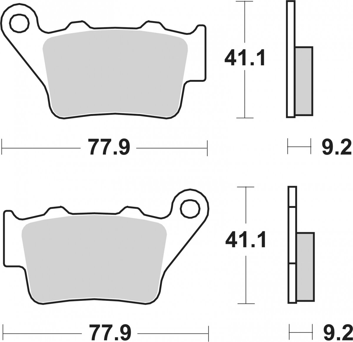 175CT BRAKE PADS ORGANIC
