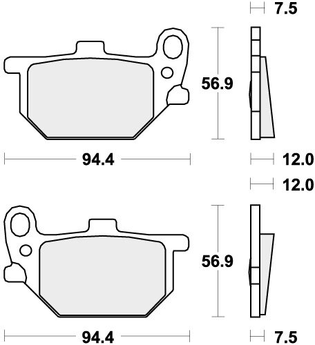 545HF BRAKE PADS ORGANIC