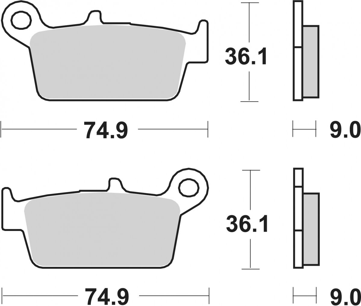 121HF BRAKE PADS ORGANIC