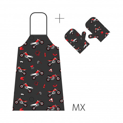 Booster Apron and oven mitt MX
