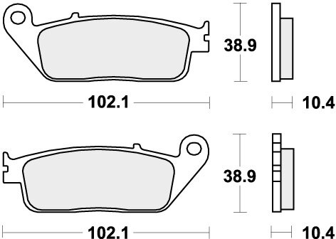 654HF BRAKE PADS ORGANIC